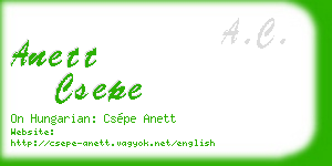 anett csepe business card